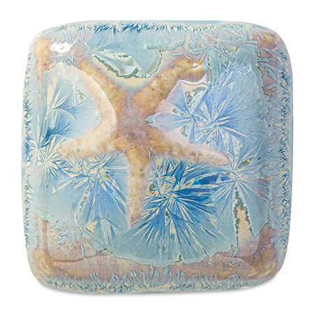 Laguna crystal blossom glaze sample 162 Blue Snowflake.